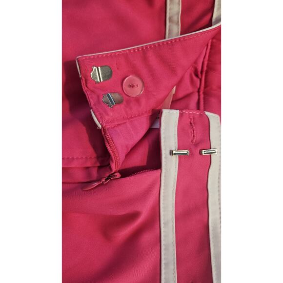 IZOD Golf Skort Womens Size 10 Pink White Pockets Side Zip Kick Slit READ - Picture 7 of 10